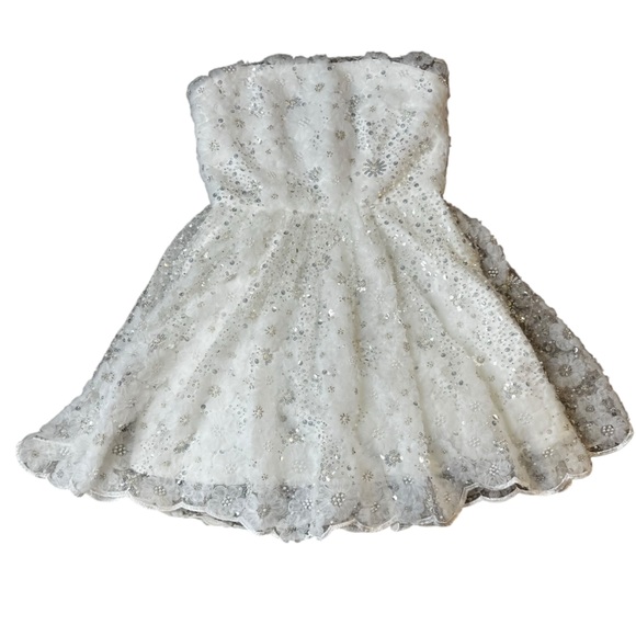 NWT Altar'd State Demi Embellished 3D Florals Strapless Dress Bridal Formal Smll - Picture 5 of 13